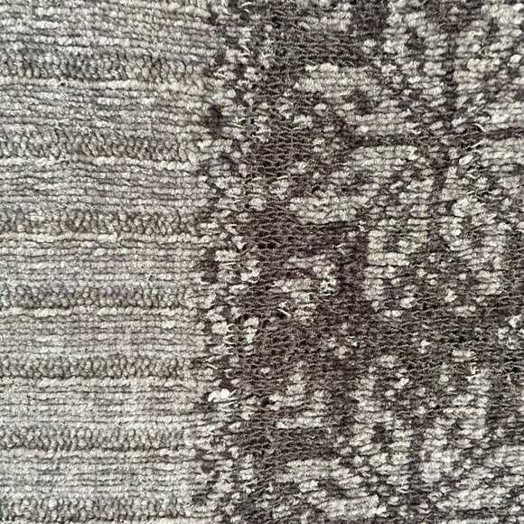 Vintage Fair Isle Chenille Style Sweater Gray Grunge Cottage Grandma Knit Size M - Picture 6 of 11